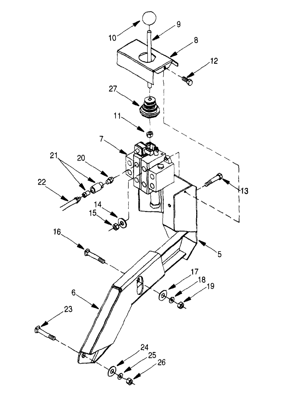 Control Valve Kit Diagram and Parts List for 590100 Cub Cadet Lawn Tractor
